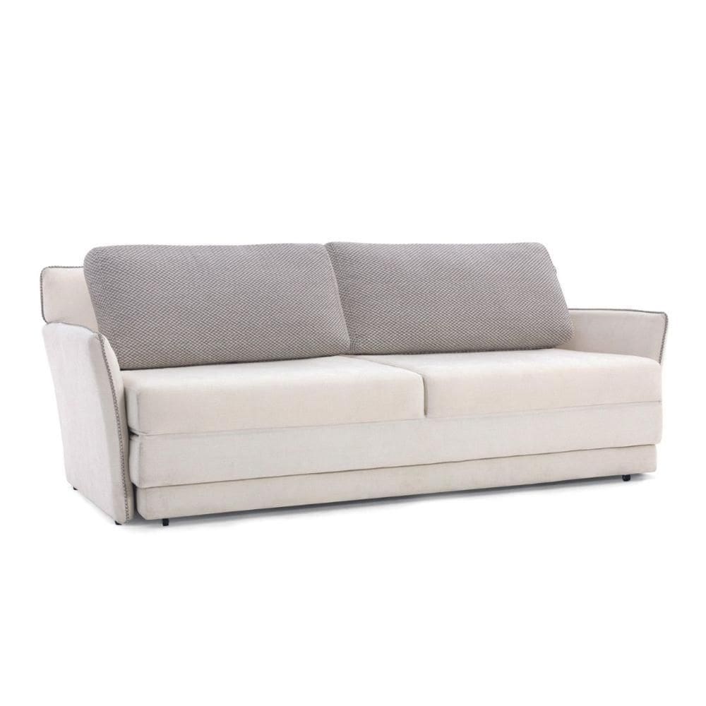 Sofá-Cama 3 Lugares MH-1610 Herval 215 cm Colchão Casal Linho Cinza AA