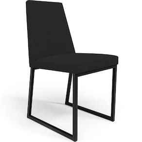 Cadeira Sala De Jantar Preto L02 Suede Preto
