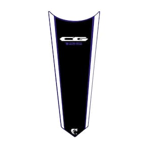 Adesivo Faixa Gravata Tanque Moto Cg Titan 125/150/160 Preto/azul Cor Cg 125