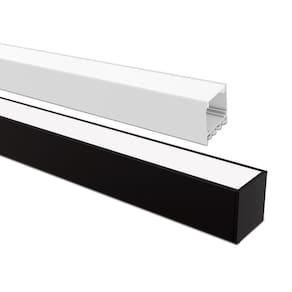 Perfil De Sobrepor Taschibra Para Fita De Led Zenith 50 Com 1 Metro Preto