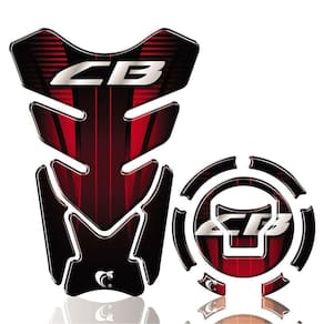 Kit Protetor De Tanque E Bocal Adesivo Moto Honda Cb Laranja Cor Vermelho