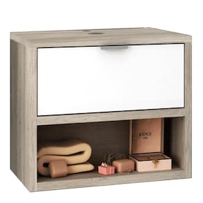 Balcão Gabinete Para Banheiro 60cm Com 1 Gaveta Malta Branco