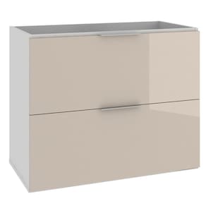 Armário Balcão Gabinete Para Banheiro 80Cm Gianduia Brilho
