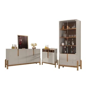 Conjunto Sala De Estar Completo Seville Off White Cedro