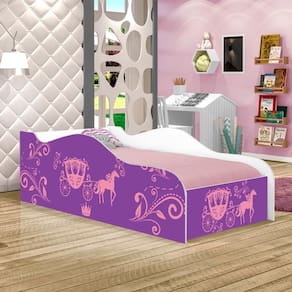 Mini Cama Fun Carruagem De Princesa Infantil Com Colchão