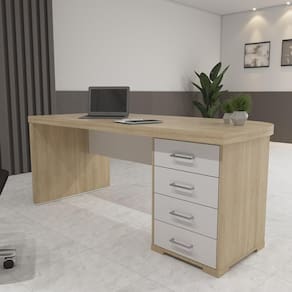Mesa De Trabalho Sheffield Carvalho Branco
