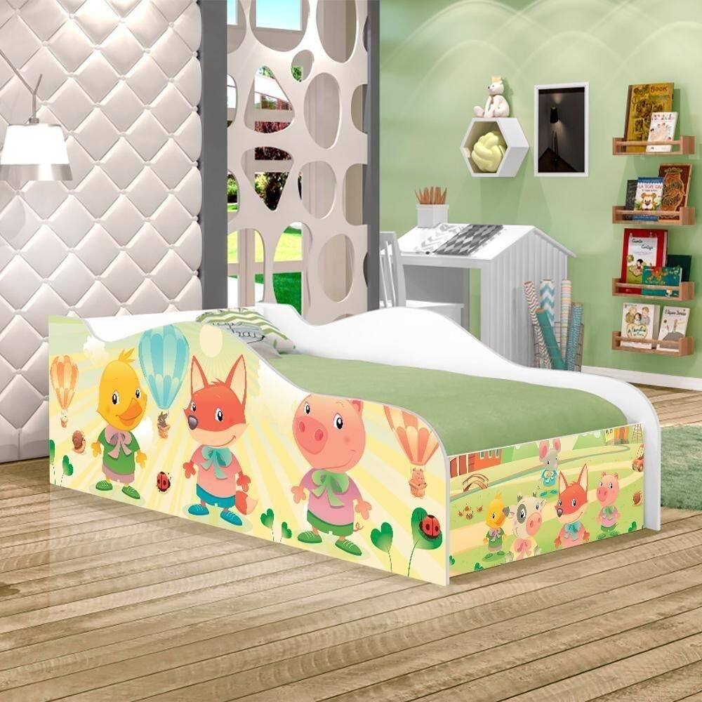 Mini Cama Fun Fazendinha E Balões Infantil Com Colchão