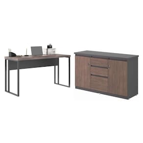 Mesa De Computador E Balcao Catar Freijo Preto