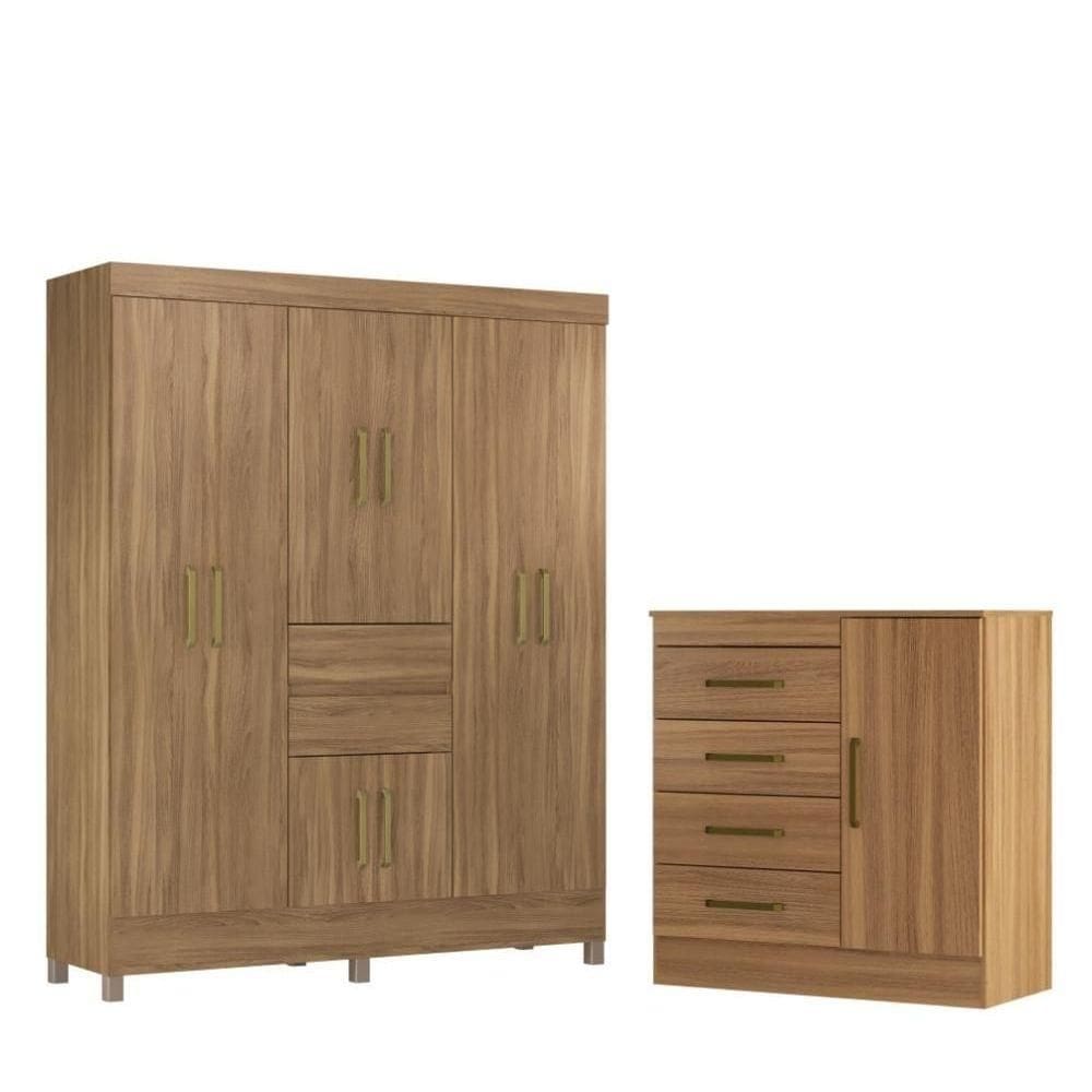 Jogo De Quarto Roupeiro E Comoda Jena Amendola