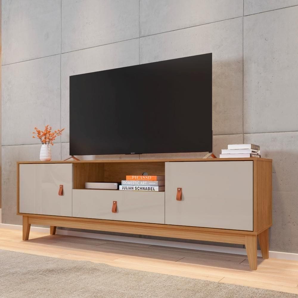 Rack Para Tv 50 Polegadas Musca Cedro Off White