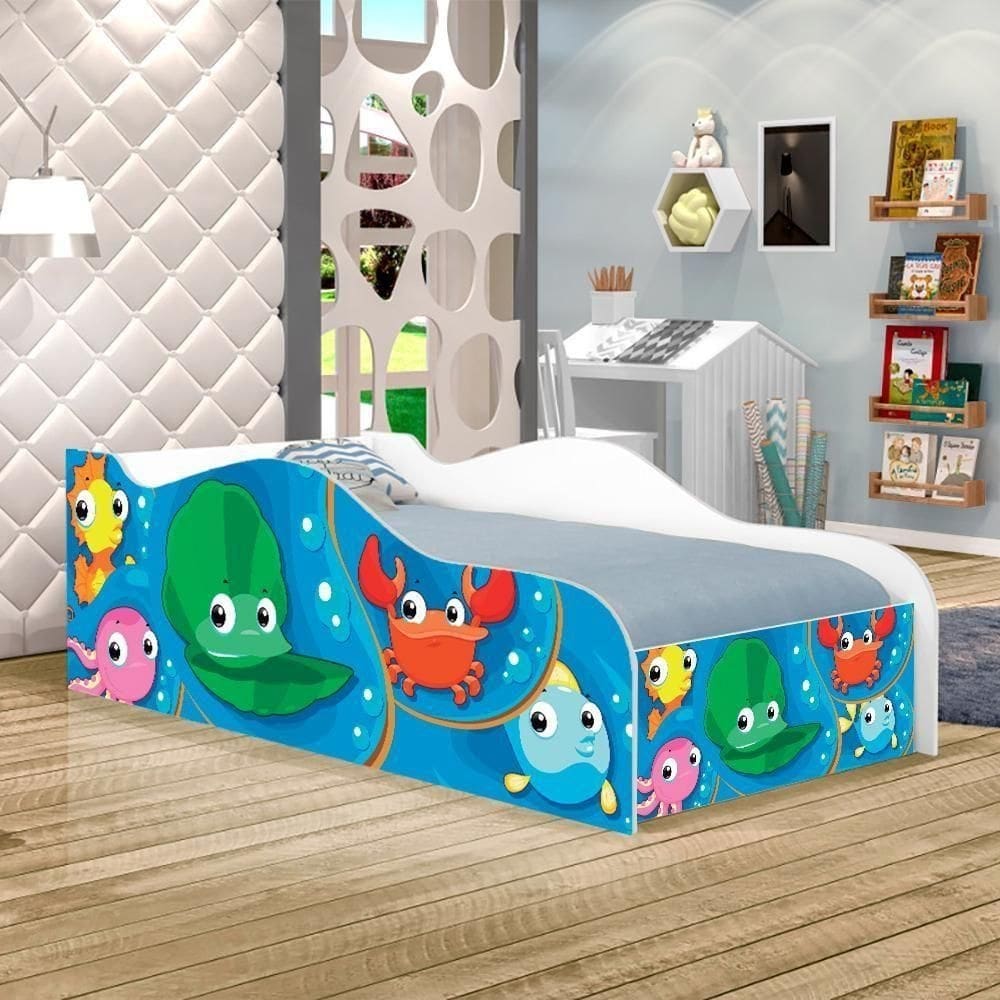 Mini Cama Fun Fundo Do Mar Peixes
