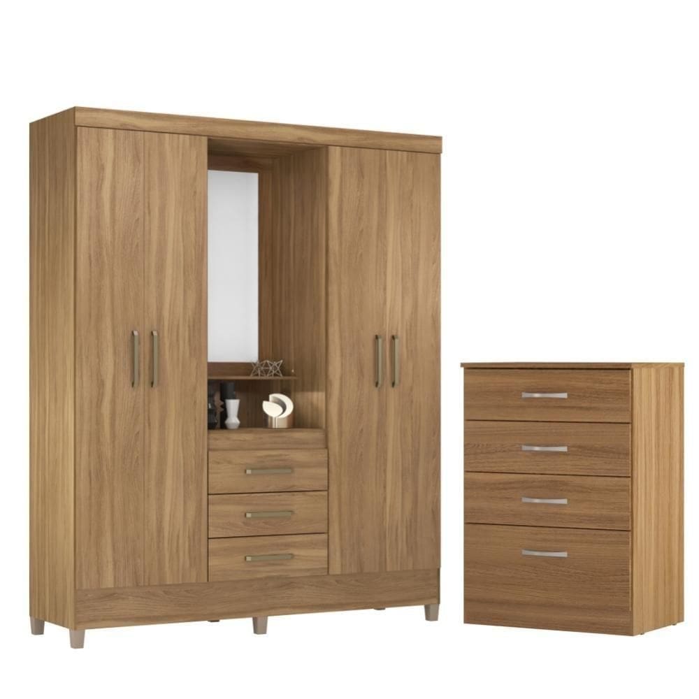 Jogo De Quarto Roupeiro E Comoda Essen Amendola