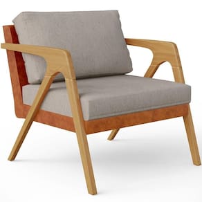 Poltrona Para Sala Estar Pietra Camel Linho Bege