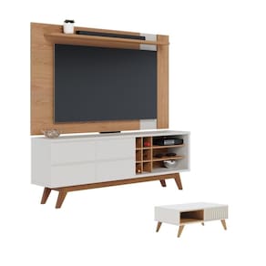Jogo Home Para Tv E Mesa De Centro Igor Off-white Freijo