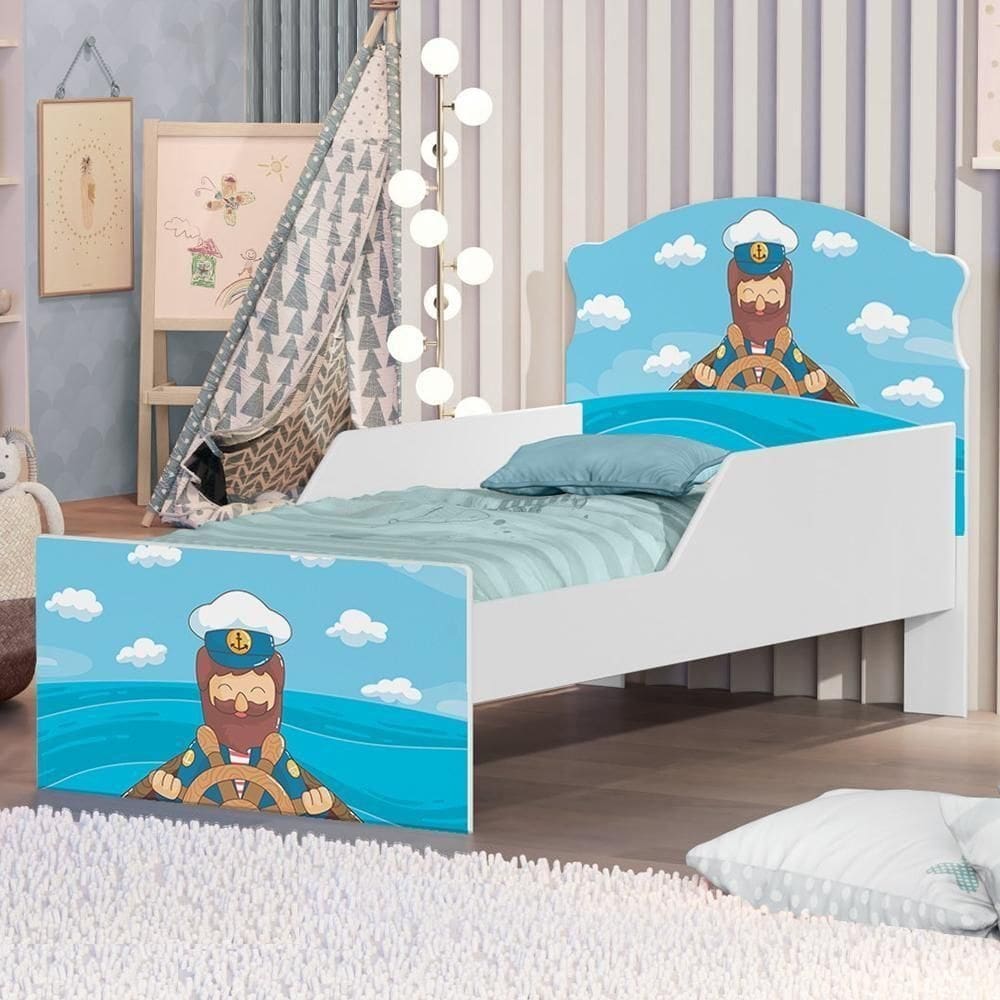Mini Cama Capitão Marinho Com Colchão