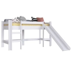 Cama Elevada Com Escorregador B1001 Branco - Completa Móveis