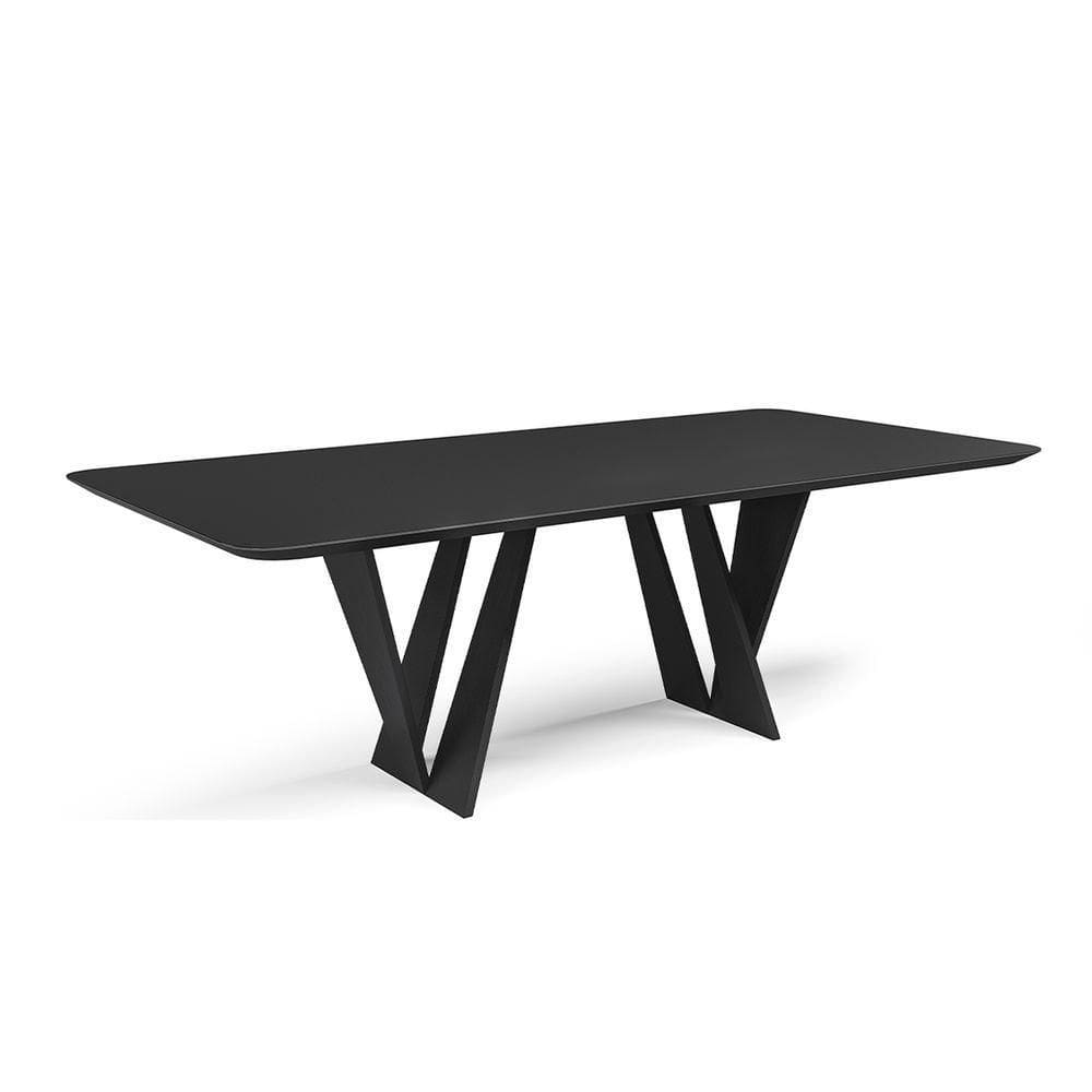 Mesa De Jantar Chile C03 250X120cm Laca Preto/Ébano