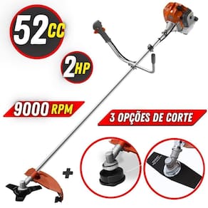 Roçadeira Tekna Rl520ac 52cc 2hp 2t + Lâmina Facão 2 Pontas