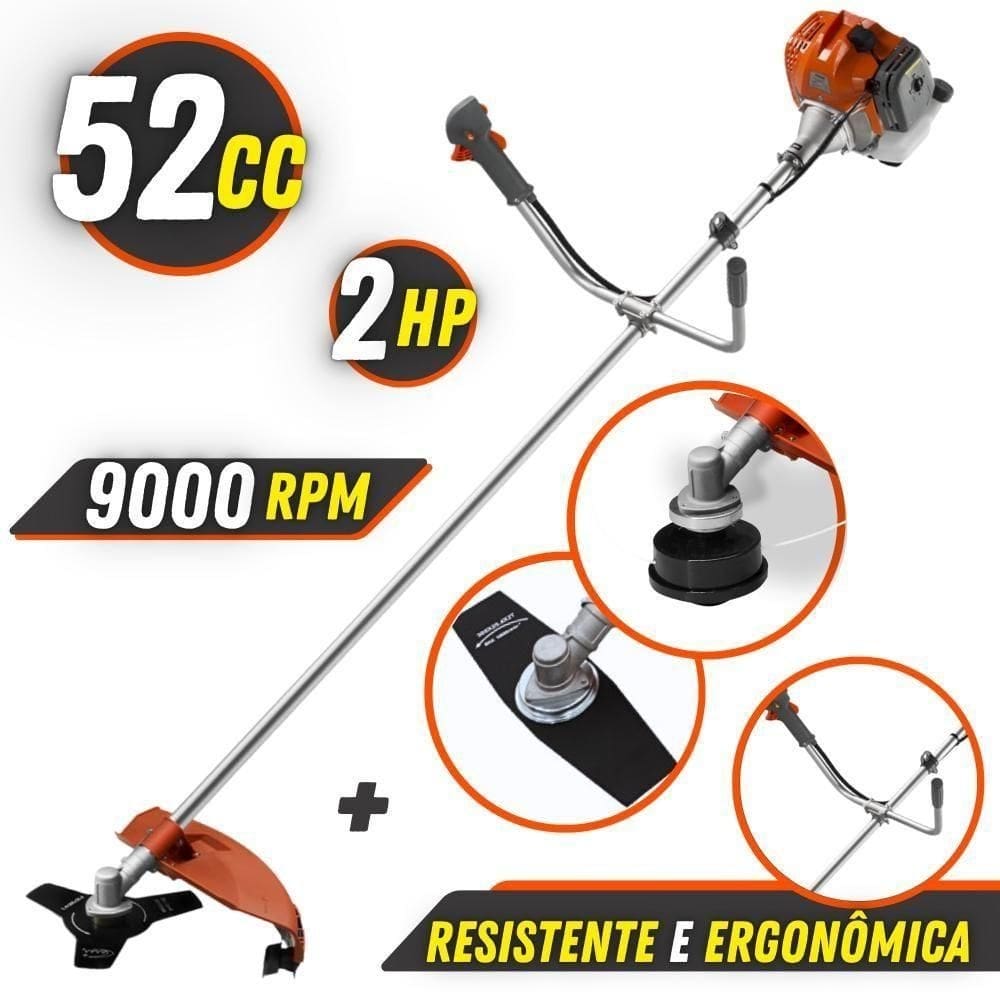 Roçadeira Profissional Tekna Rl520 + Lâmina Extra 2 Pontas