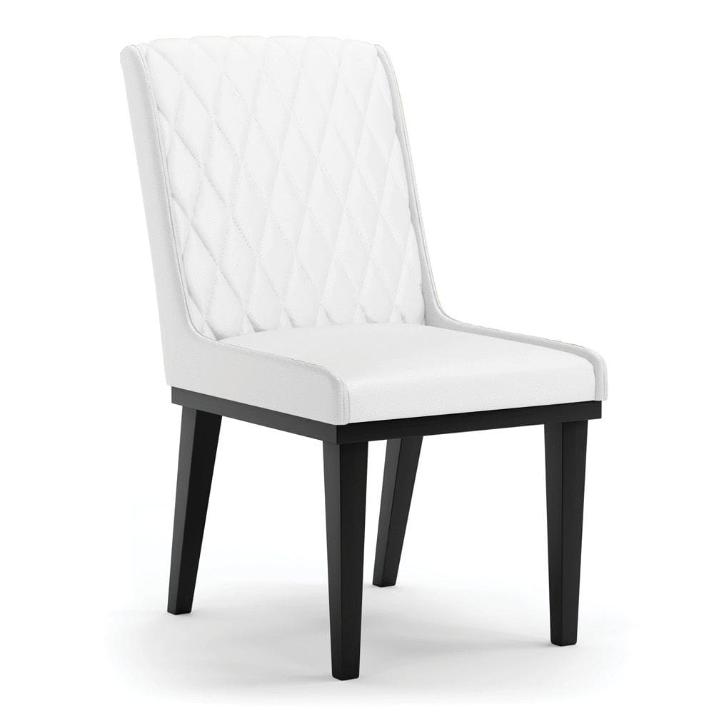 Cadeira Sala de Jantar Base Madeira Preto Sofia Sintético D03 - D`Rossi