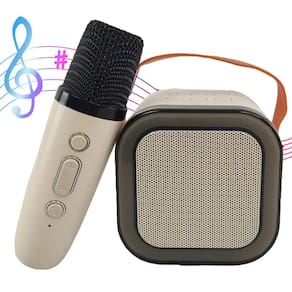 Caixa Som Bluetooth Karaoke Microfone Musica Portatil Sem Fio Efeito Voz