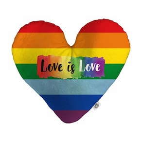 Almofada Coração Pelúcia Love is Love Namorados Tamanho:M