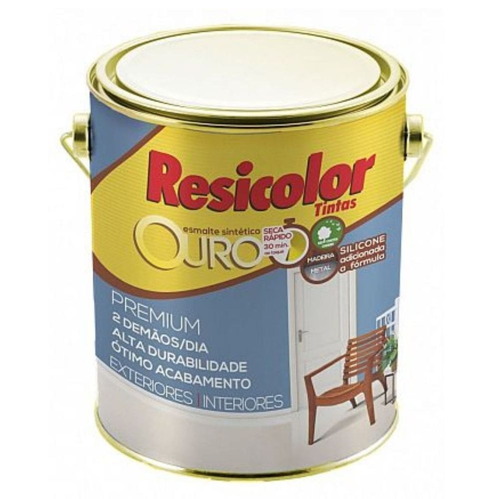 Esmalte Sintético Ouro Premium Preto Fosco 3,6l | Resicolor
