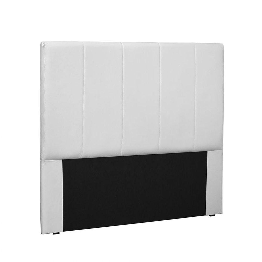 Cabeceira Arizona Cama Box Casal 140 Cm Corino Branco