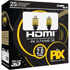 Cabo hdmi 2.0 premium 25 metros 018-2520 chip sce repetidor