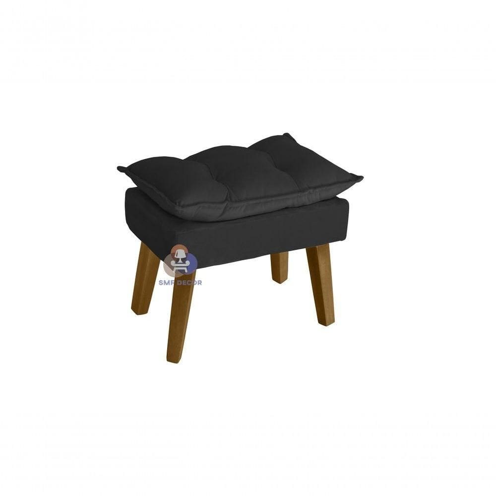 Puff Banqueta Decorativa Opala Preto