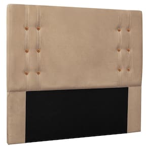 Cabeceira Estofada Box Casal Queen Size Monreale 160cm Bege