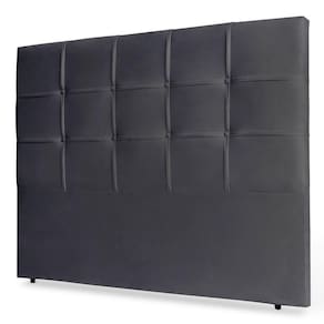 Cabeceira Estofada Box Casal Fiorella 140cm Suede Cinza