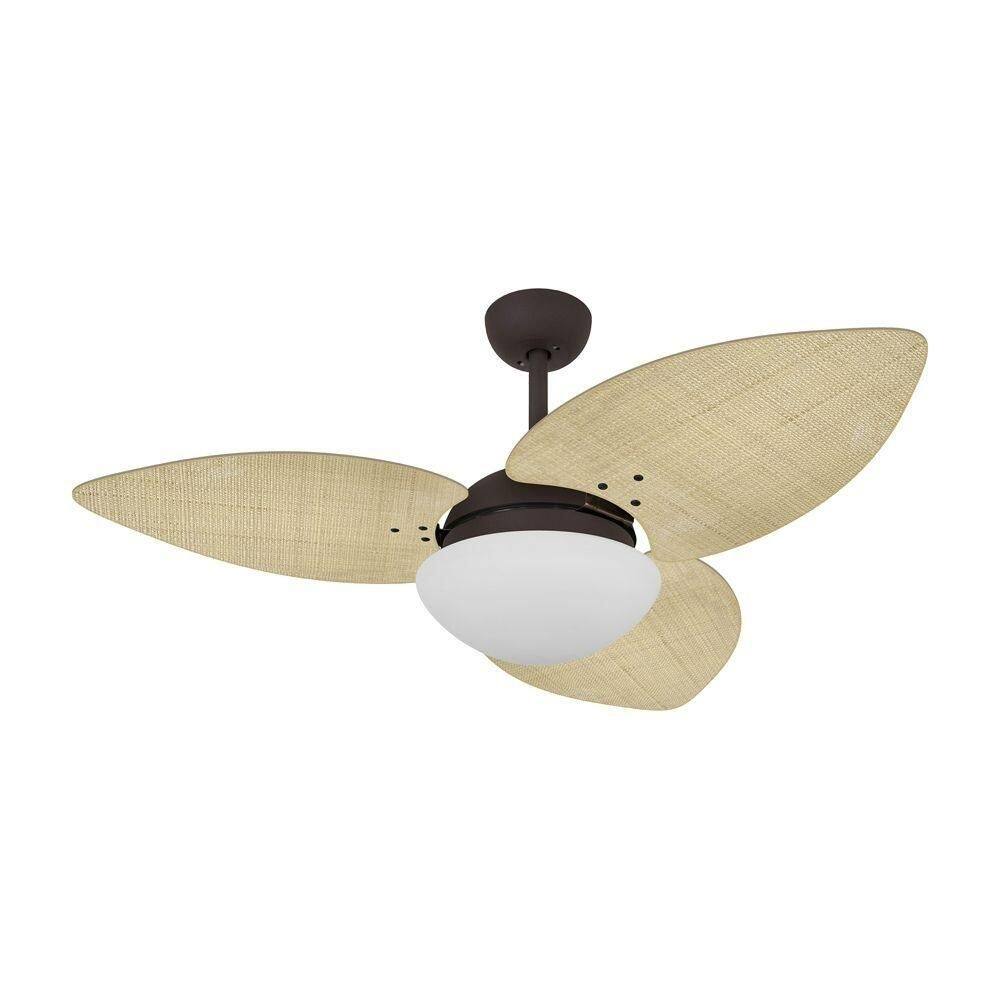 Ventilador De Teto Marrom 3 Pás Palmae Natural 127V
