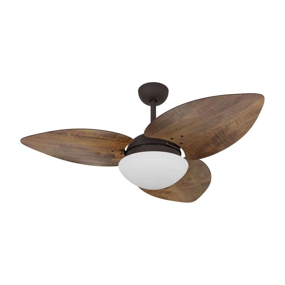 Ventilador De Teto Marrom 3 Pás Rádica Imbuia 220V