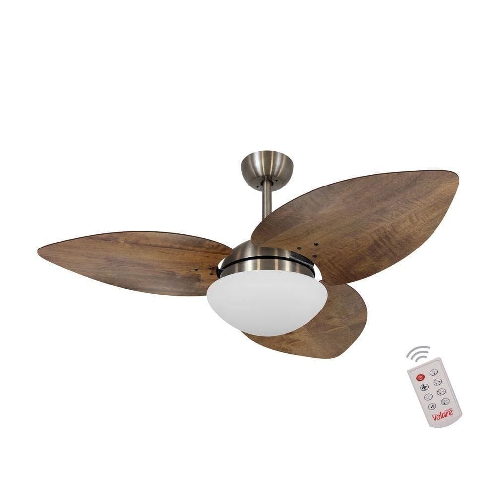 Ventilador De Teto Bronze 3 Pás Rádica 127v C/ Controle