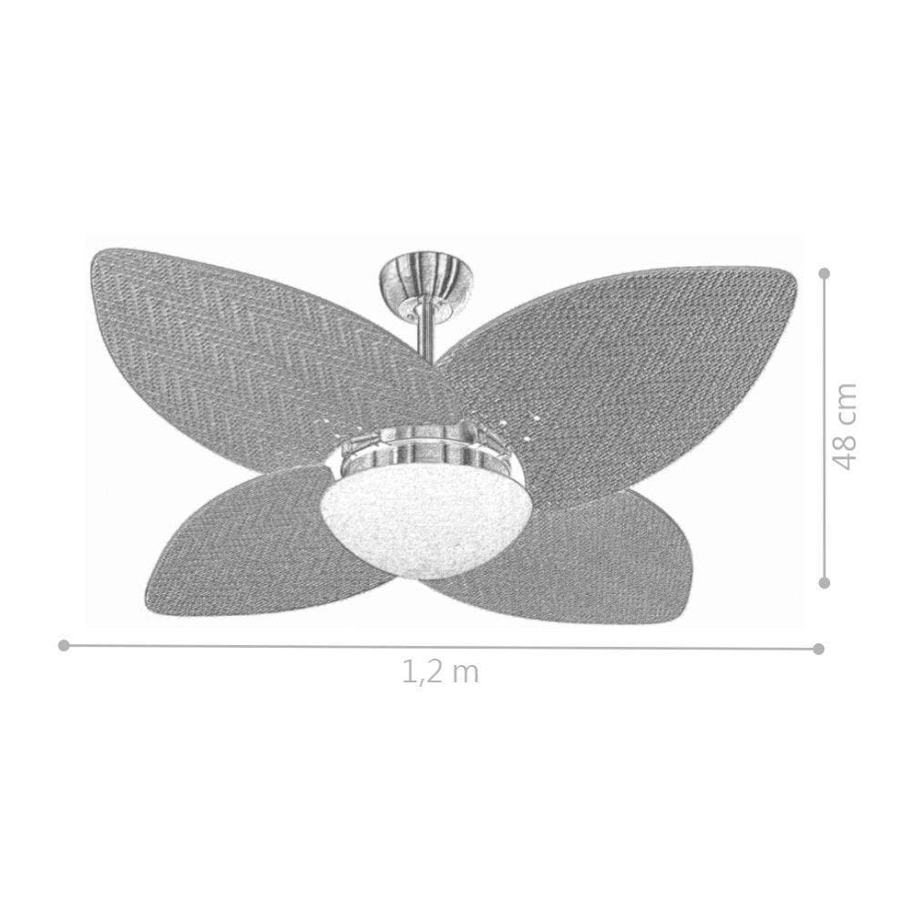 Ventilador De Teto Dormamu Bronze 4 Pás Rádica Freijó 220v