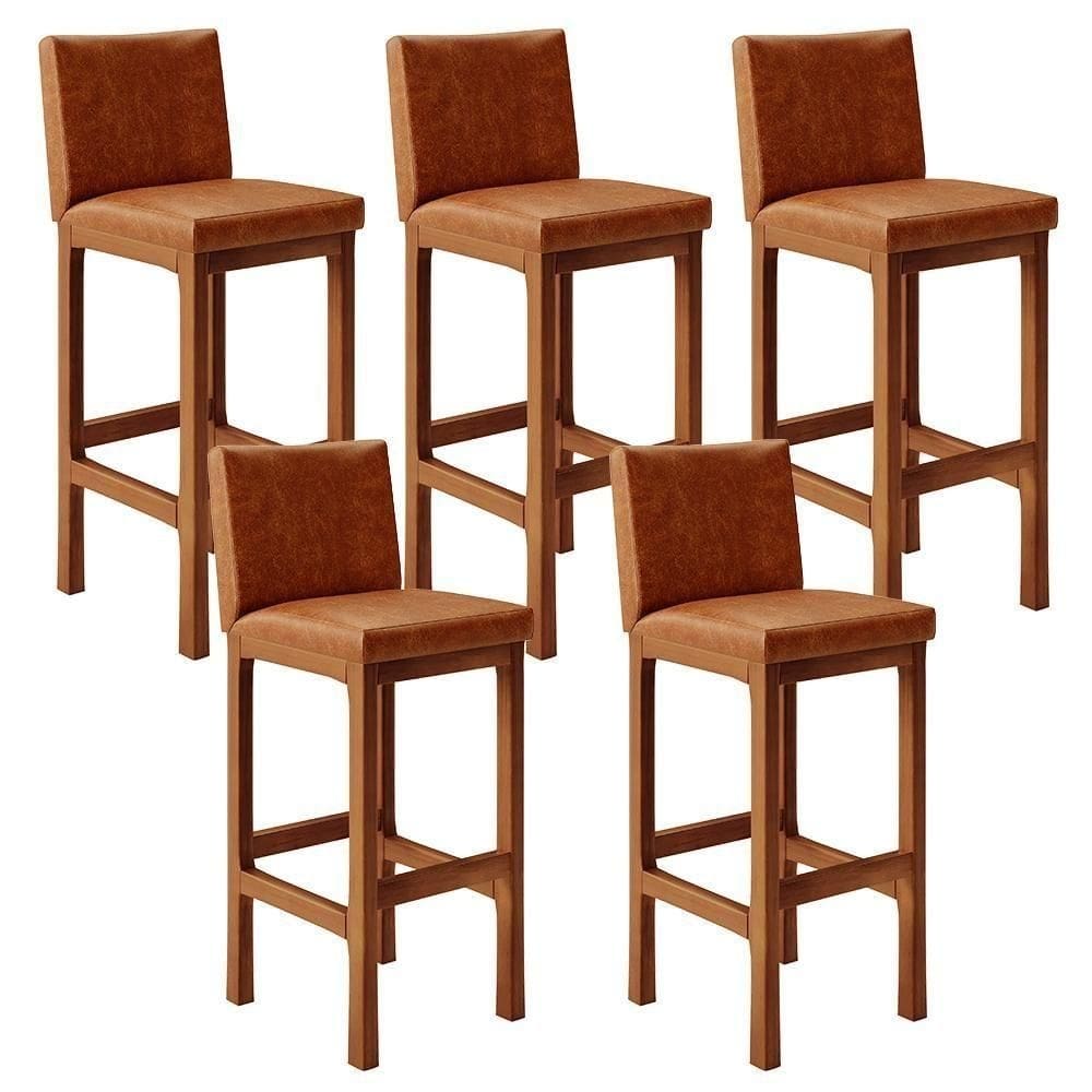Kit 05 Banquetas Altas Alya Camel