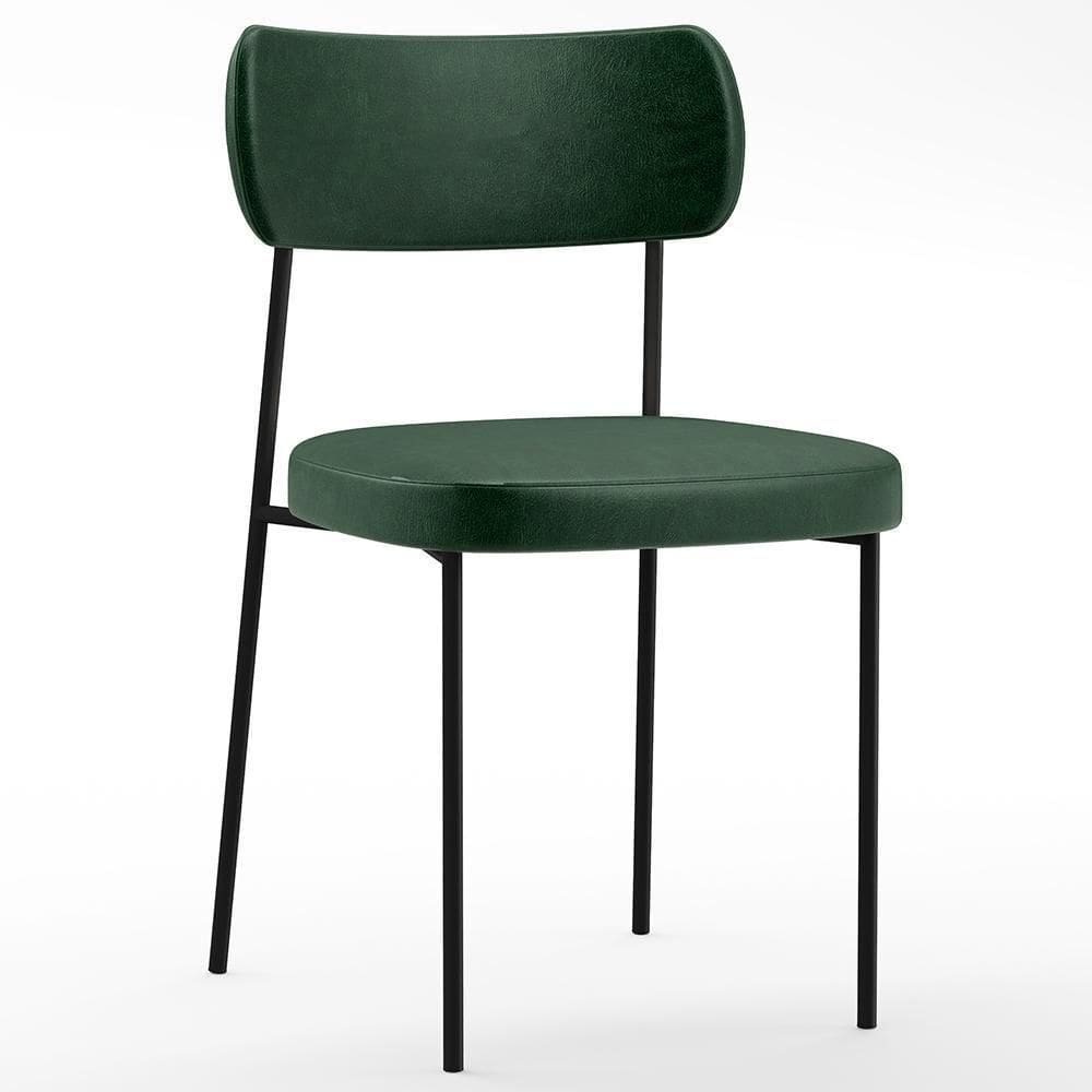 Cadeira Estofada Para Sala De Jantar Melina Verde Musgo