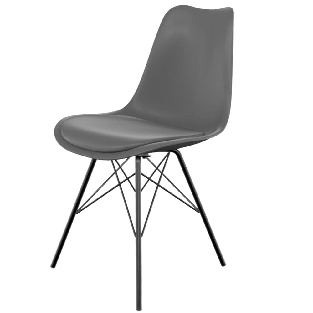Cadeira para Sala de Jantar Saarinen Tower Cinza Brasão