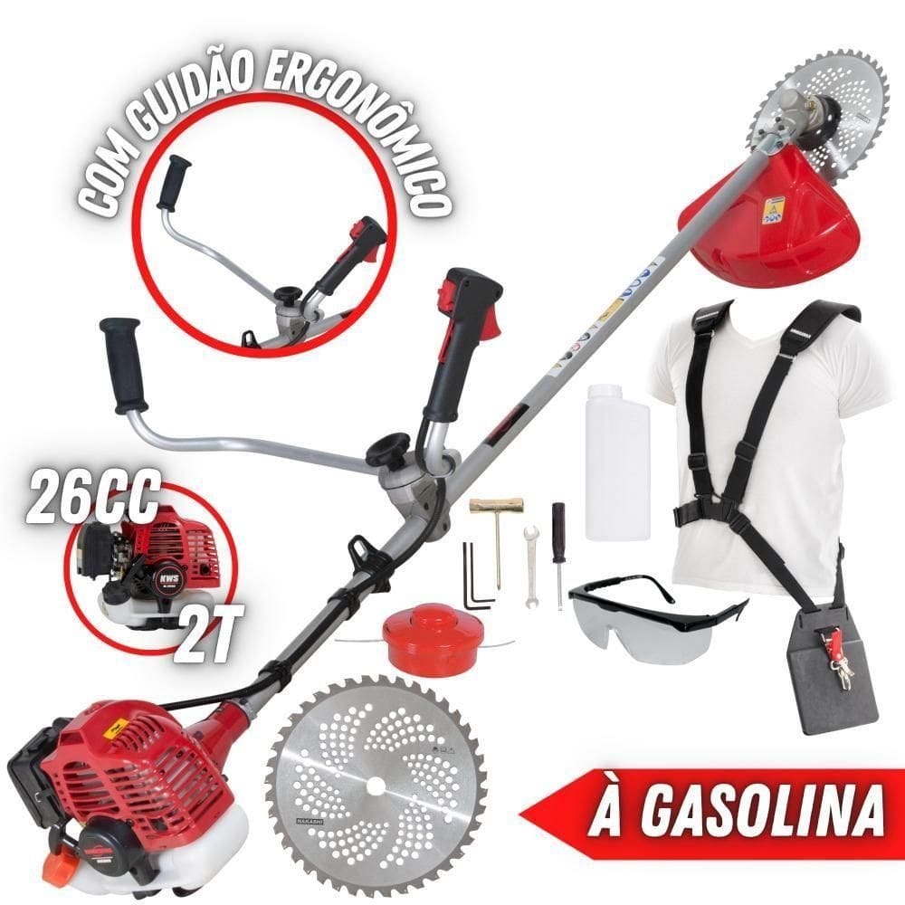 Roçadeira Profissional Kawashima Kw2600-l Lateral Com Guidão