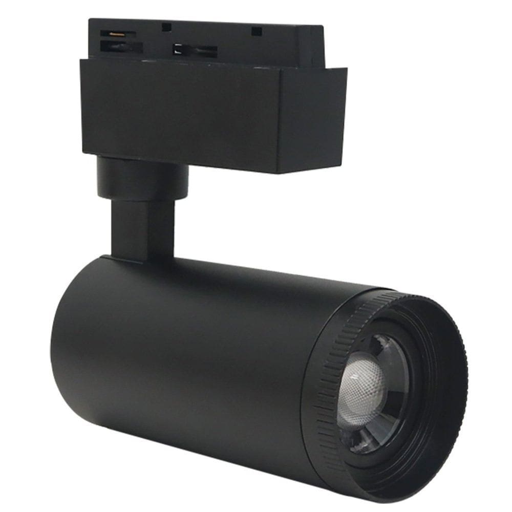 Spot Led 20w P/trilho Eletrificado Aluminio Zoom Ajuste Foco Preto