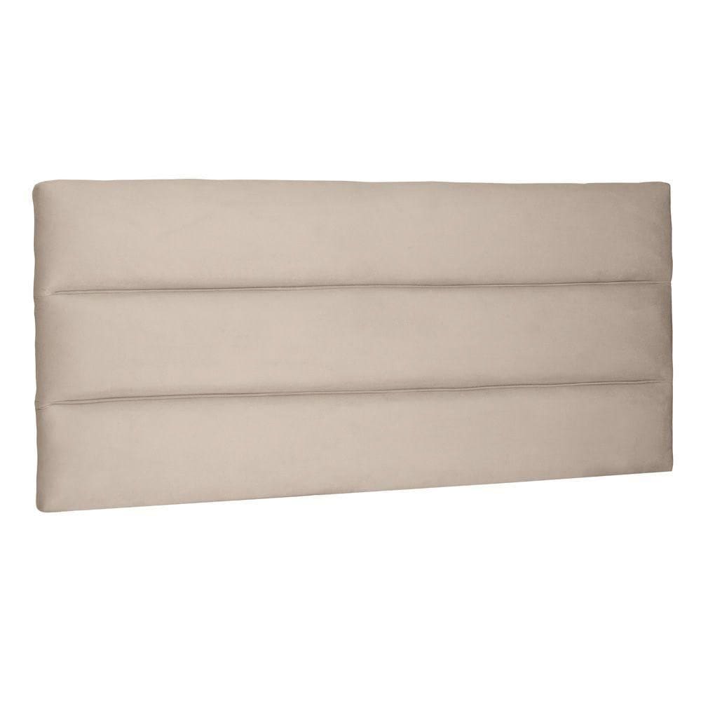 Cabeceira Painel Estofada Box Casal Queen 160cm Suede Bege