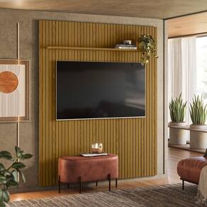Painel para Tv até 65 Polegadas Ripado Friz Uno Cedro
