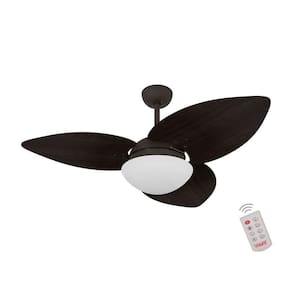 Ventilador De Teto Marrom 3 Pás 127v C/ Controle