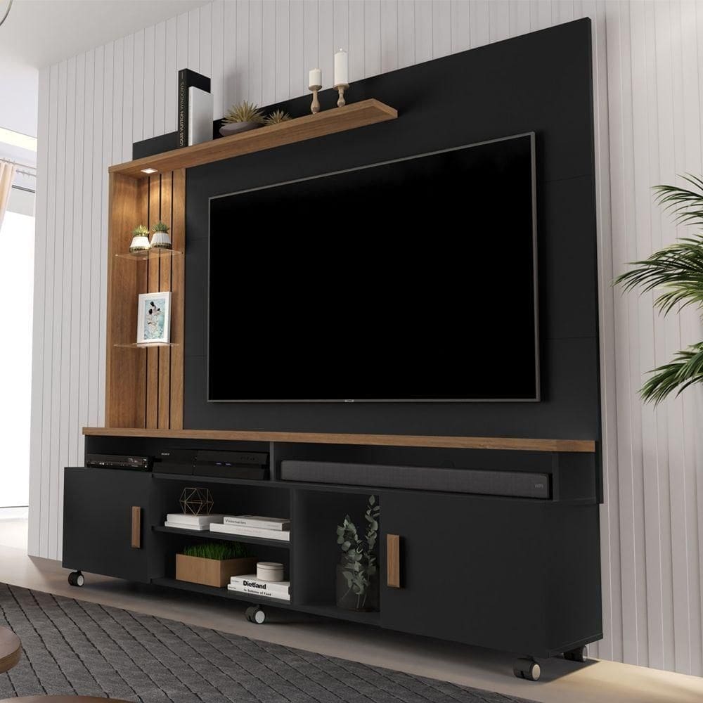 Home Para Tv Plote Preto E Canela