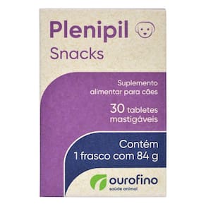 Plenipil snacks suplemento cães com 30 tabletes