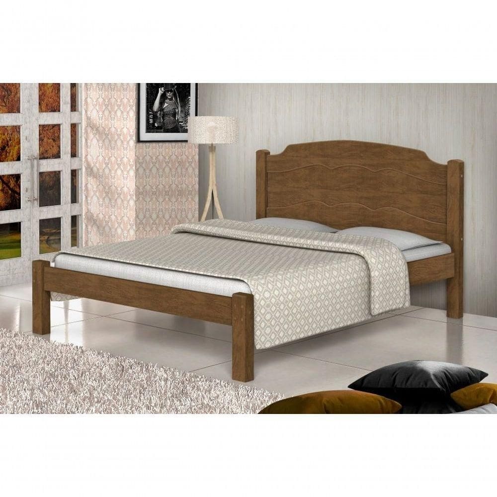 Cama Solteiro Maia Castanho Com Colchão