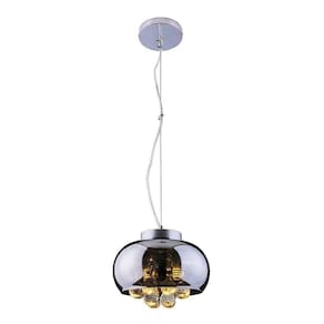 Pendente/plafon em vidro e cristal attractive 21cm g9 lustre