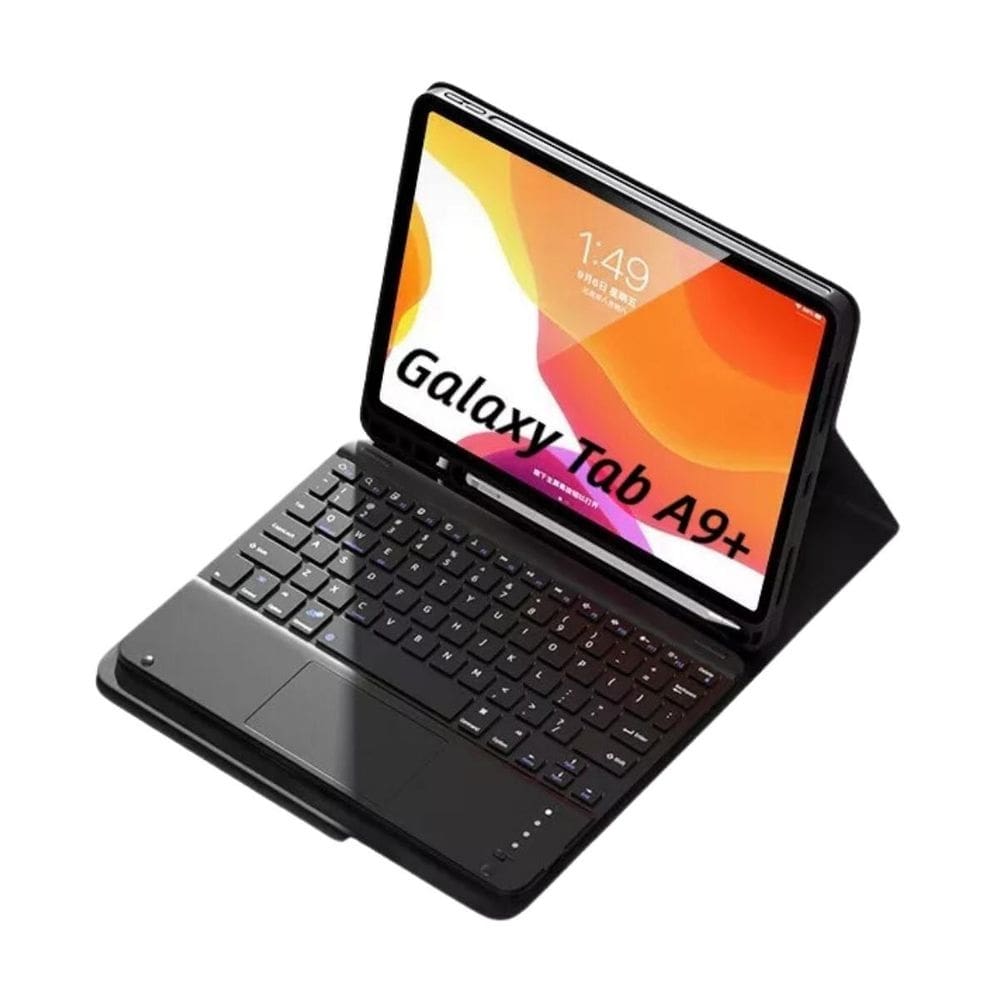 Capa teclado magnético com mousepad para tablet a9+ plus
