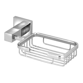 Saboneteira inox banheiro porta sabonete quadrado cromado
